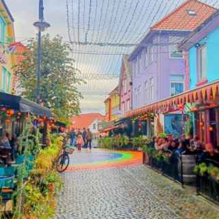 Colourful street, Stavanger, Norway