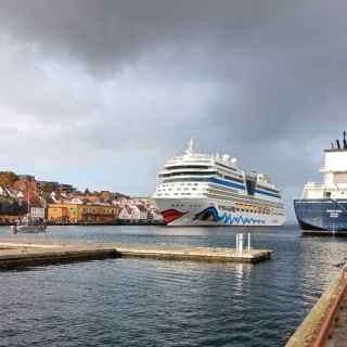 Cruise liner docked, port of Stavanger