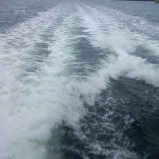 Water wake, Norwegian cruise, Lysefjord