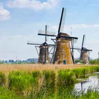 Windmills in the Kinderdijk area photo