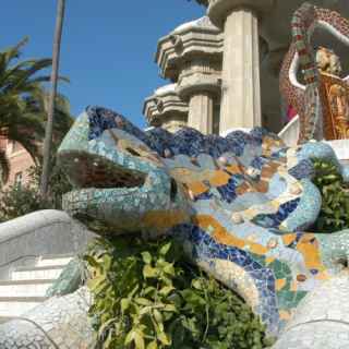 Mosaic lizard of Gaudi photo