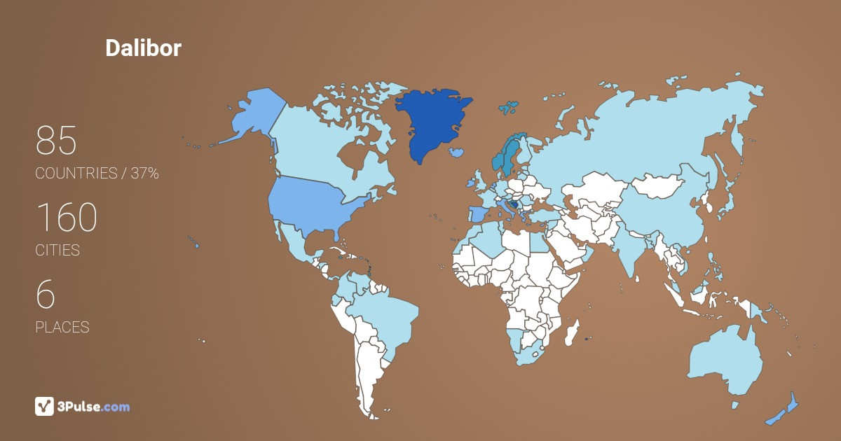 Dalibor osovi's Travel Map Image