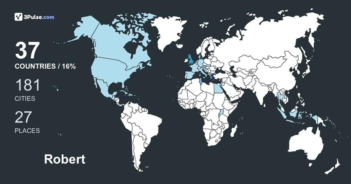 Robert Knevett's Travel Map Image