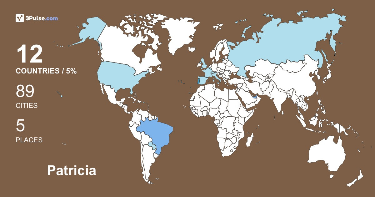 Patricia Benradt's Travel Map Image