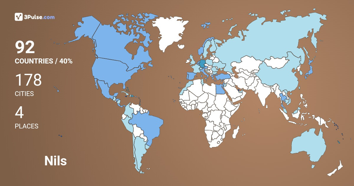 Nils Dahlstrand's Travel Map Image