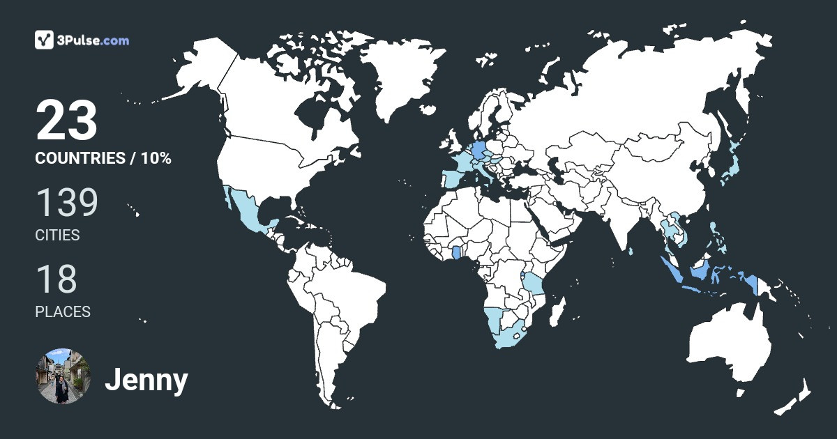 Изображение Карты путешествий Jenny Rossy-Purba