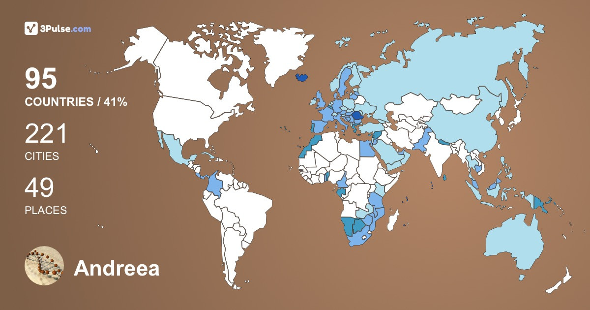 Andreea Tudor's Travel Map Image
