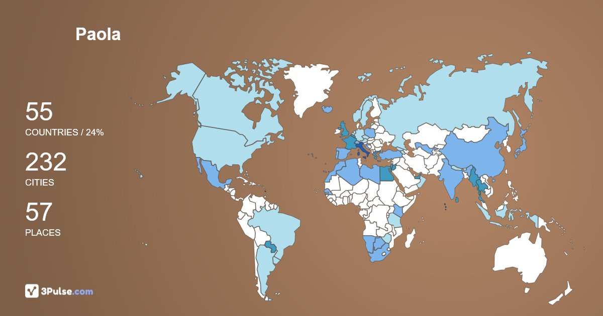 Paola Chiaraviglio's Travel Map Image