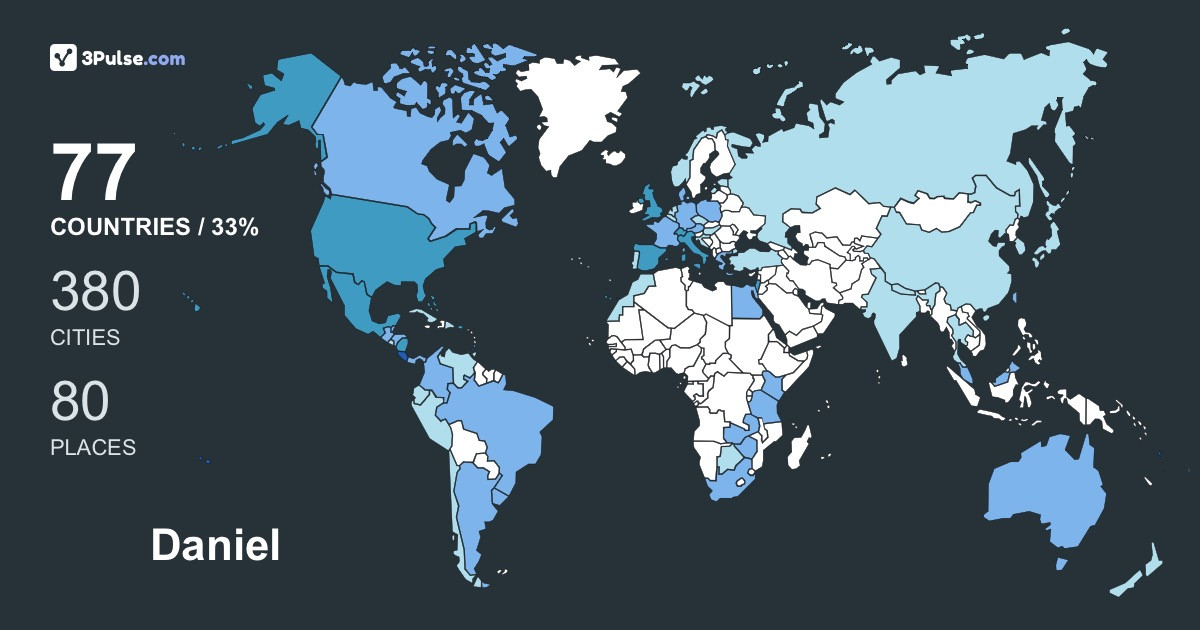Daniel del-Barco's Travel Map Image