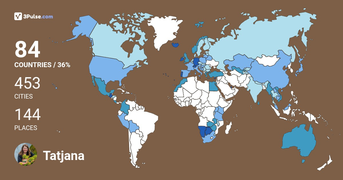 Tatjana Ingold's Travel Map Image