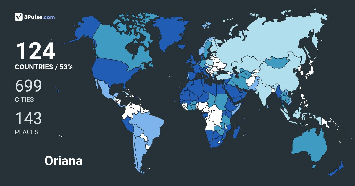 Oriana Bosco's Travel Map Image