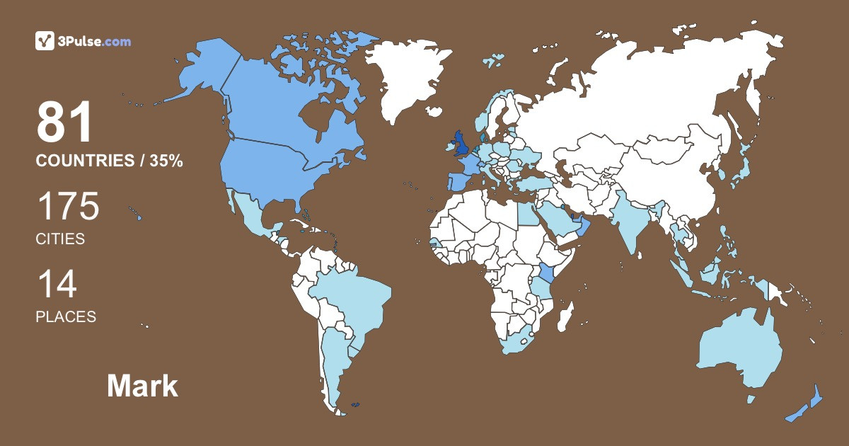 Изображение Карты путешествий Mark Gareth