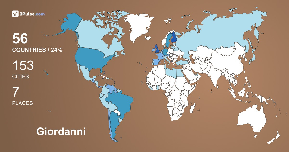 Giordanni Sebastio's Travel Map Image