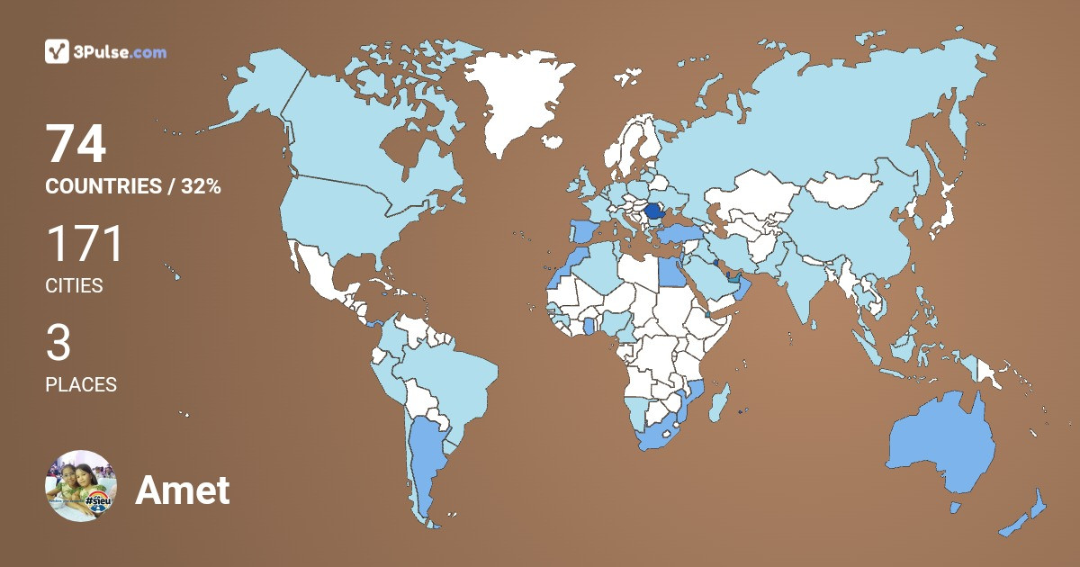 Amet Ilhan's Travel Map Image