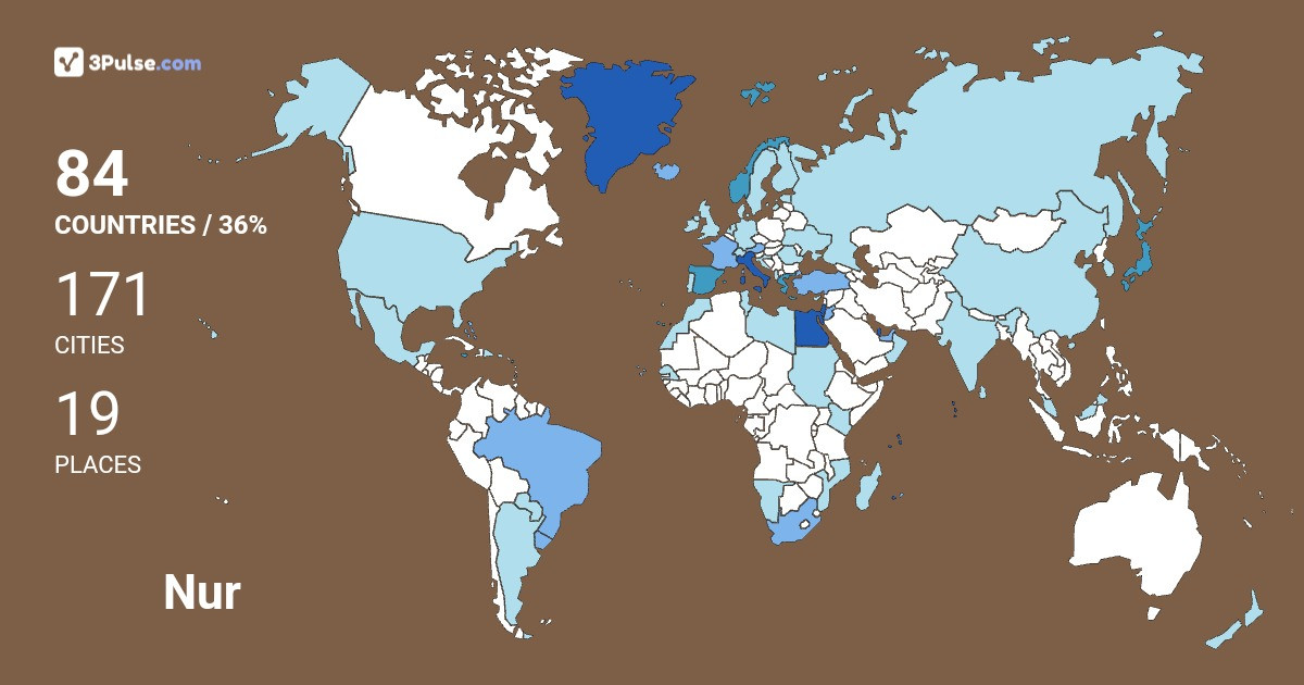 Nur Nura's Travel Map Image