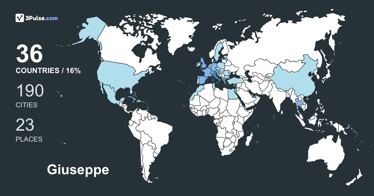 Giuseppe DAmico's Travel Map Image