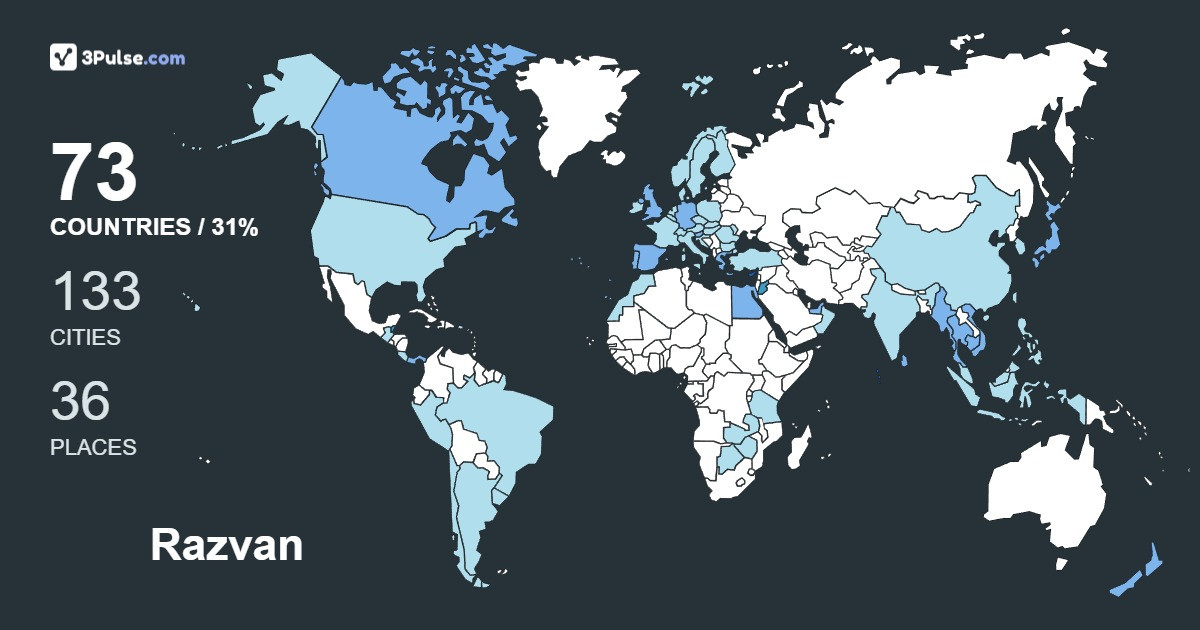 Razvan Iftimiciuc's Travel Map Image