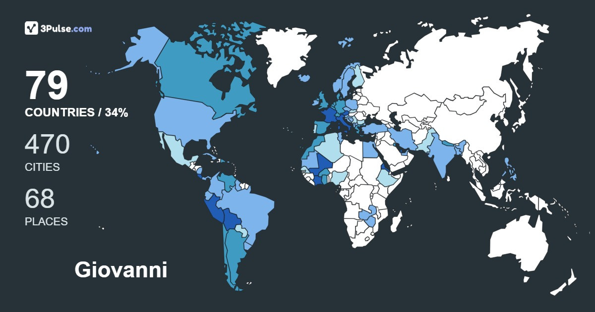 Giovanni Funaioli's Travel Map Image