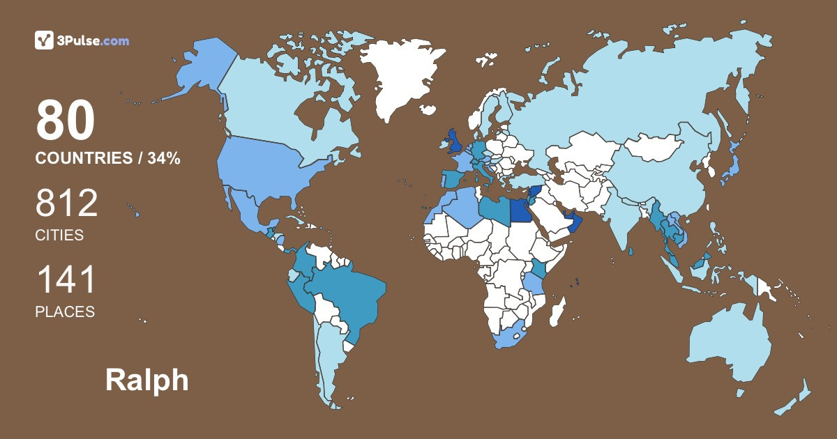 Ralph Picken's Travel Map Image