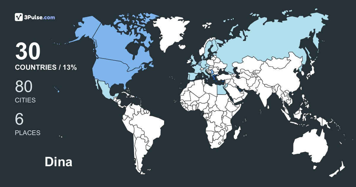 Dina Lazari's Travel Map Image