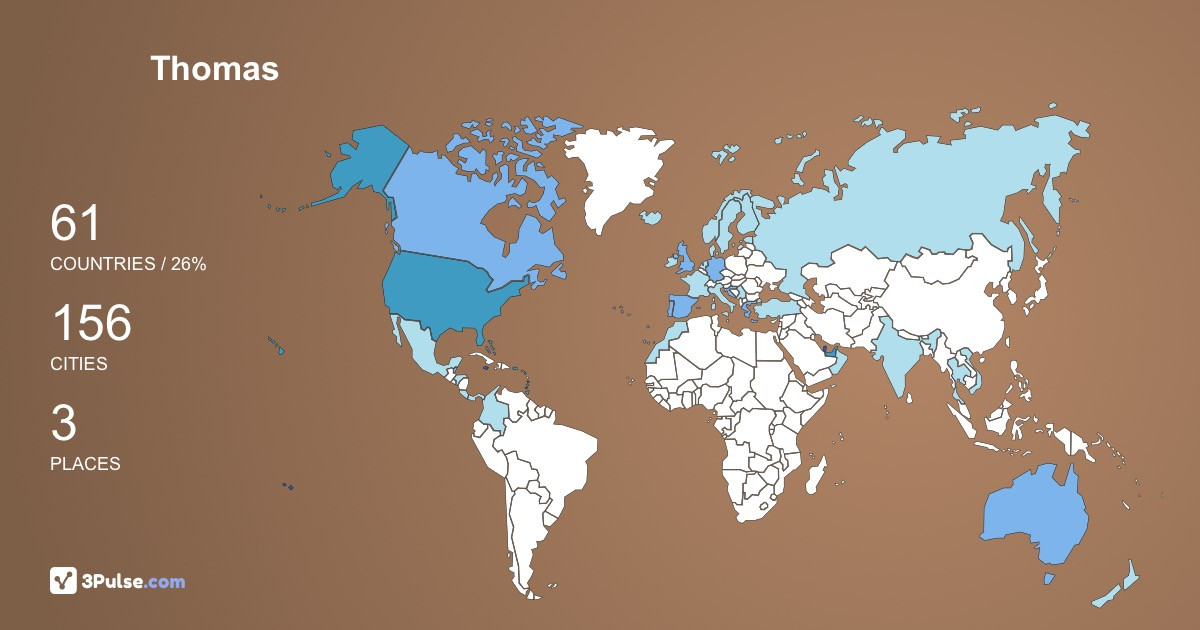 Thomas Gonsalves's Travel Map Image