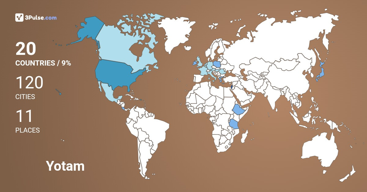 Yotam Alboher's Travel Map Image
