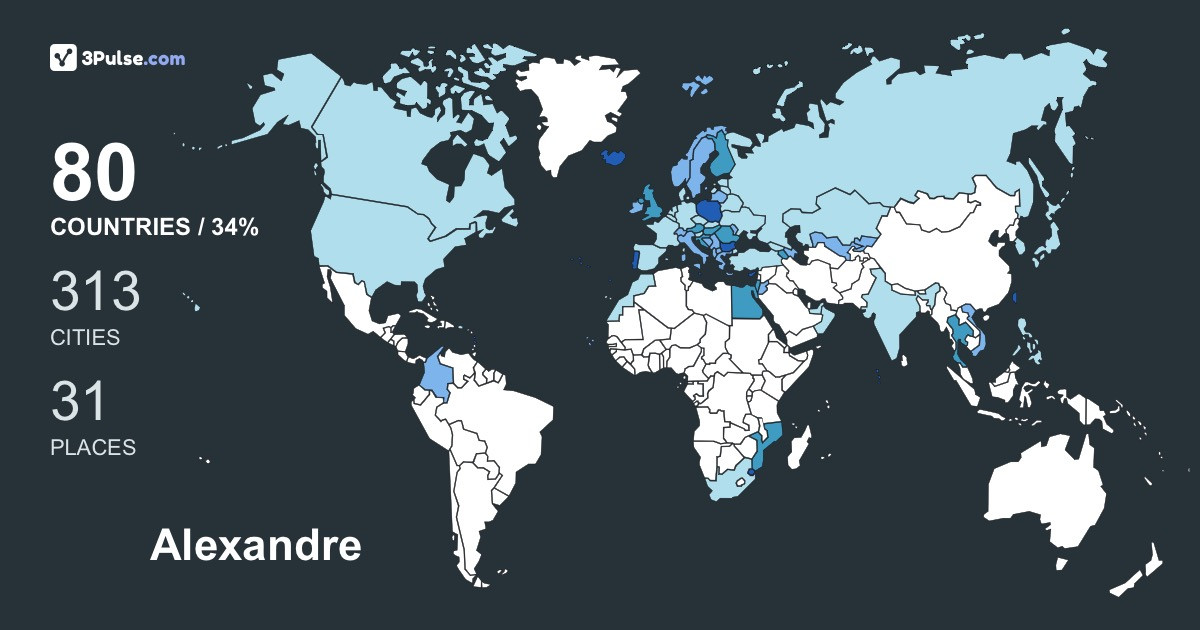 Alexandre Nunes's Travel Map Image