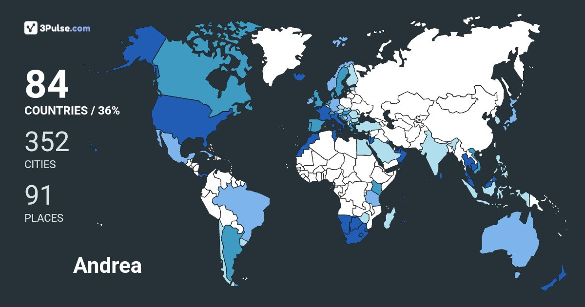 Andrea Spagnoli's Travel Map Image