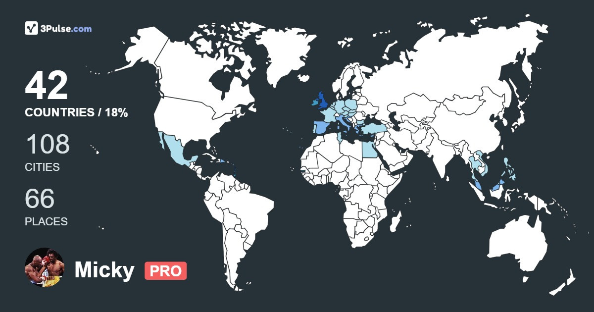 Micky Vegas's Travel Map Image