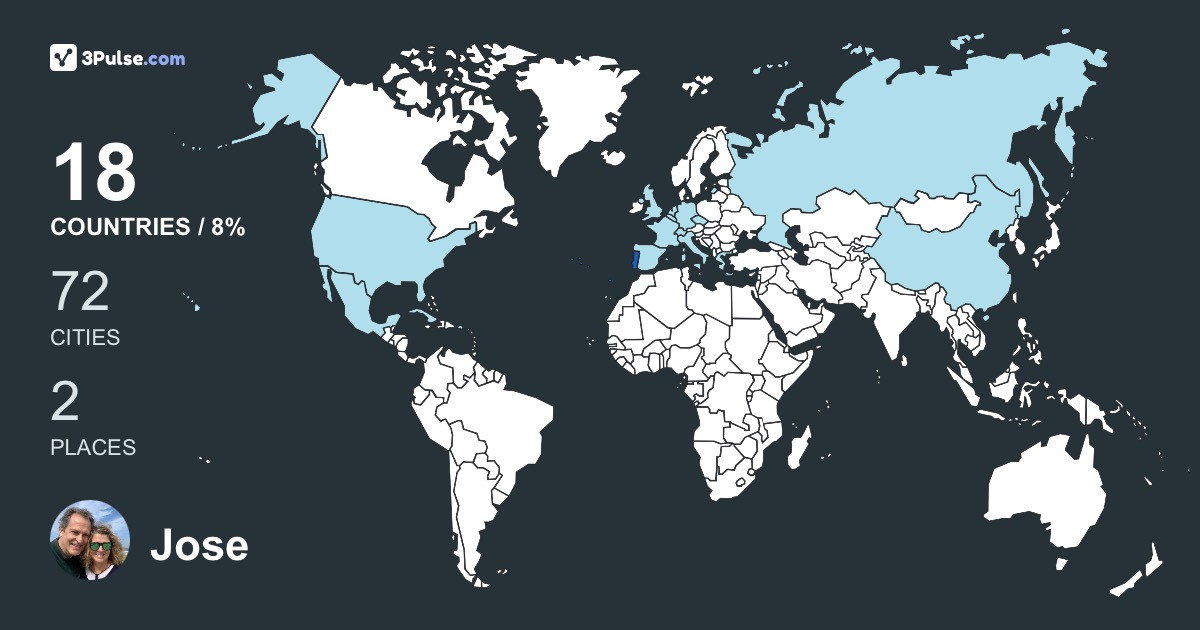 Jose Geraldes's Travel Map Image