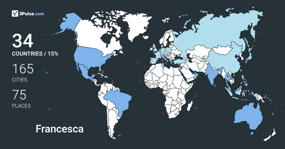 Francesca Riggio's Travel Map Image