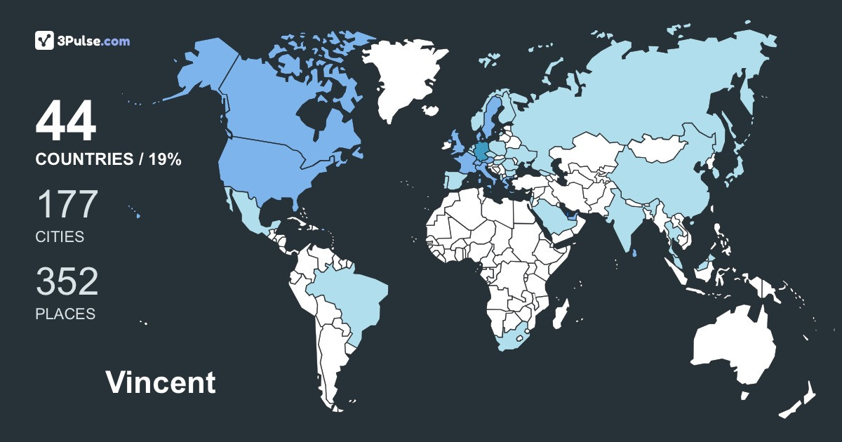 Vincent Wolgast's Travel Map Image