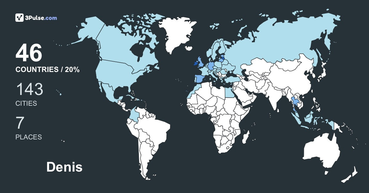 Denis Bezpridelov's Travel Map Image