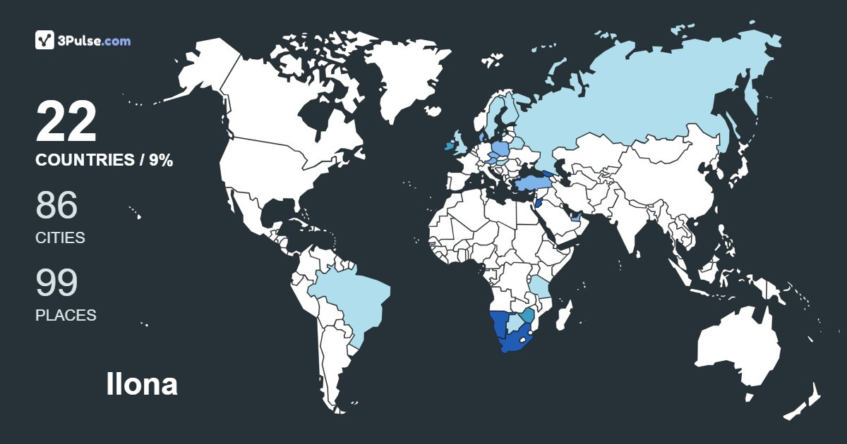 Изображение Карты путешествий Ilona Toit