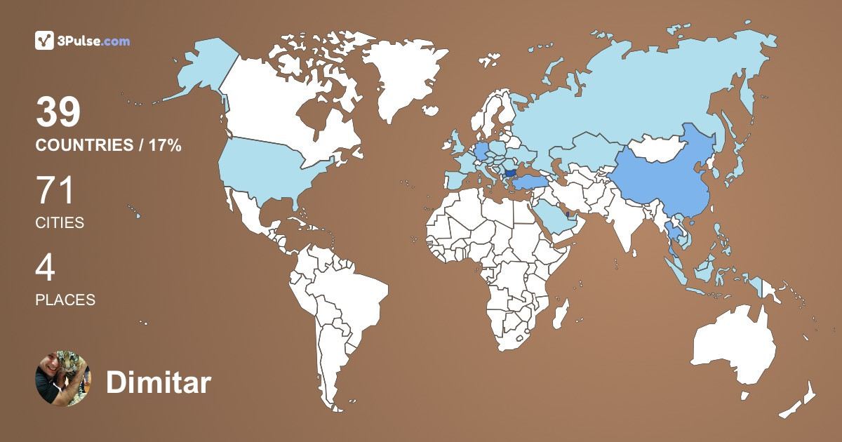Изображение Карты путешествий Dimitar Vladikov