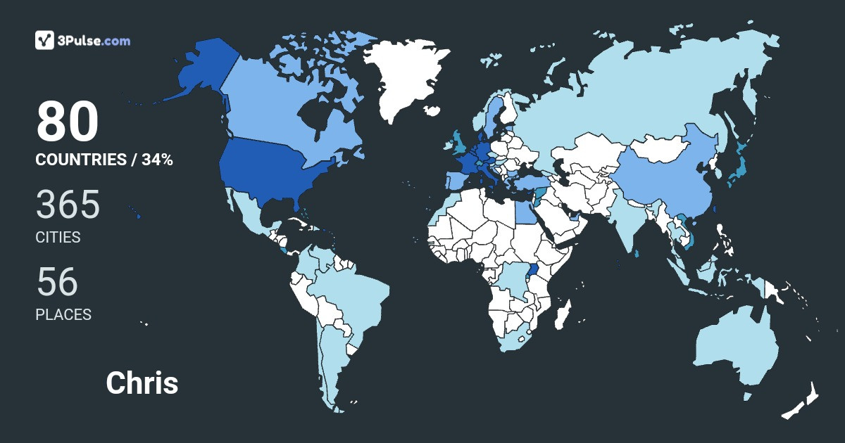 Chris Mokken's Travel Map Image