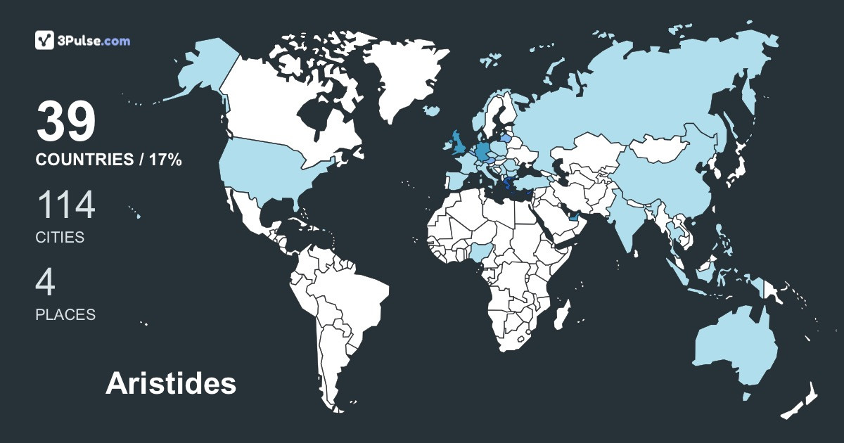 Aristides Zervas's Travel Map Image
