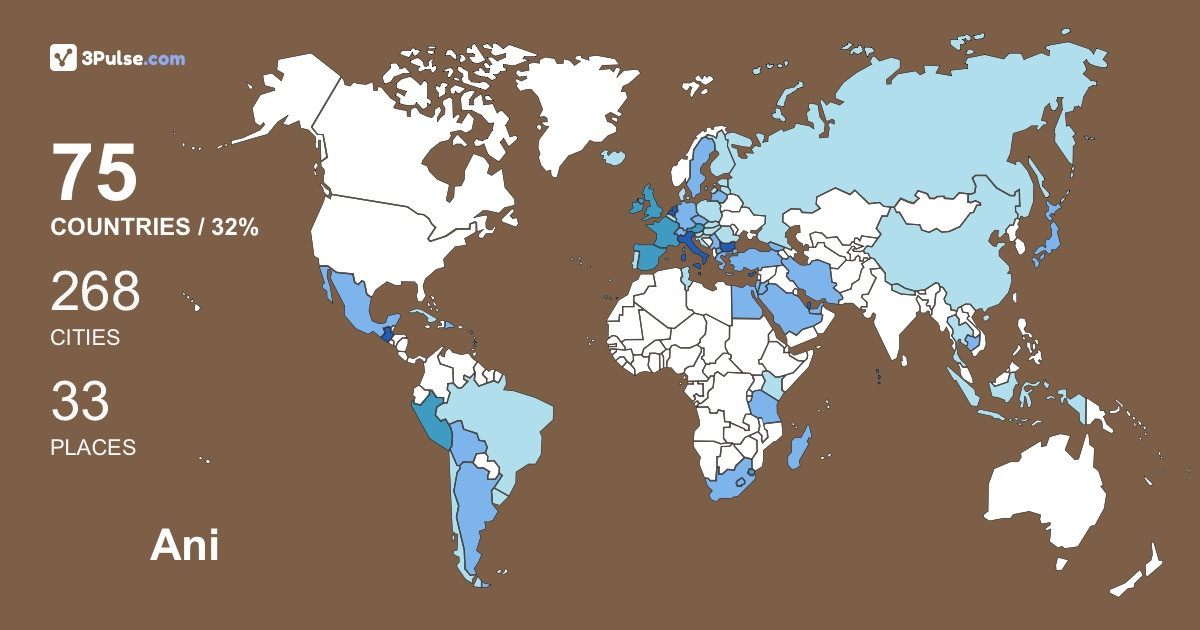 Ani Voycheva's Travel Map Image