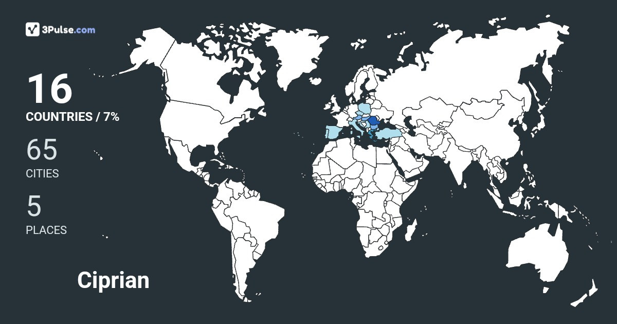 Ciprian Tomescu's Travel Map Image