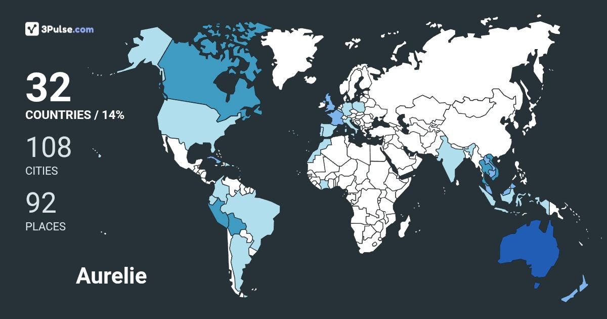 Aurelie Bataille's Travel Map Image