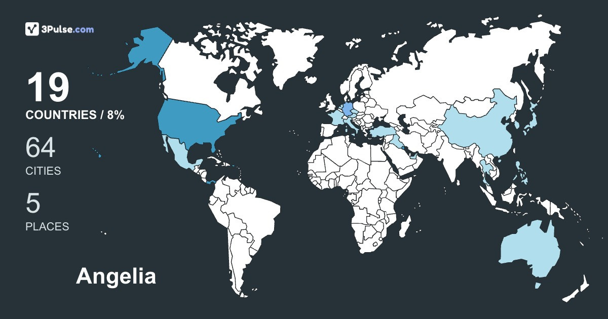 Angelia Swafford's Travel Map Image
