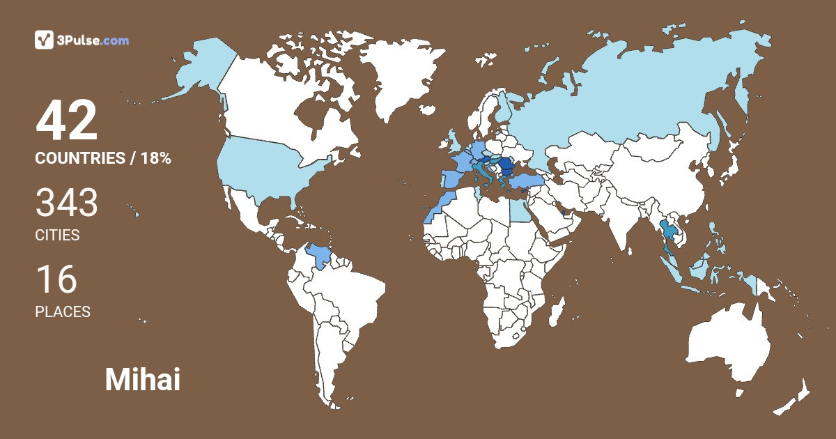 Mihai Preda's Travel Map Image