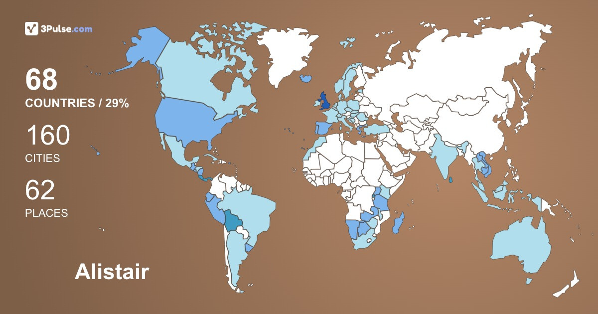 Alistair Scott's Travel Map Image