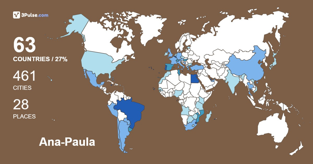 Ana-Paula Nogueira's Travel Map Image