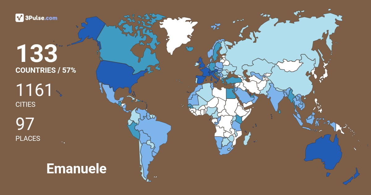 Emanuele Pellegrini's Travel Map Image