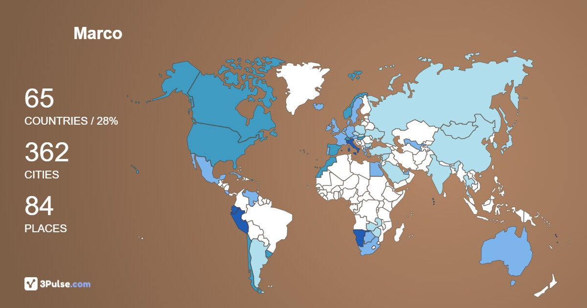 Marco Garabello's Travel Map Image