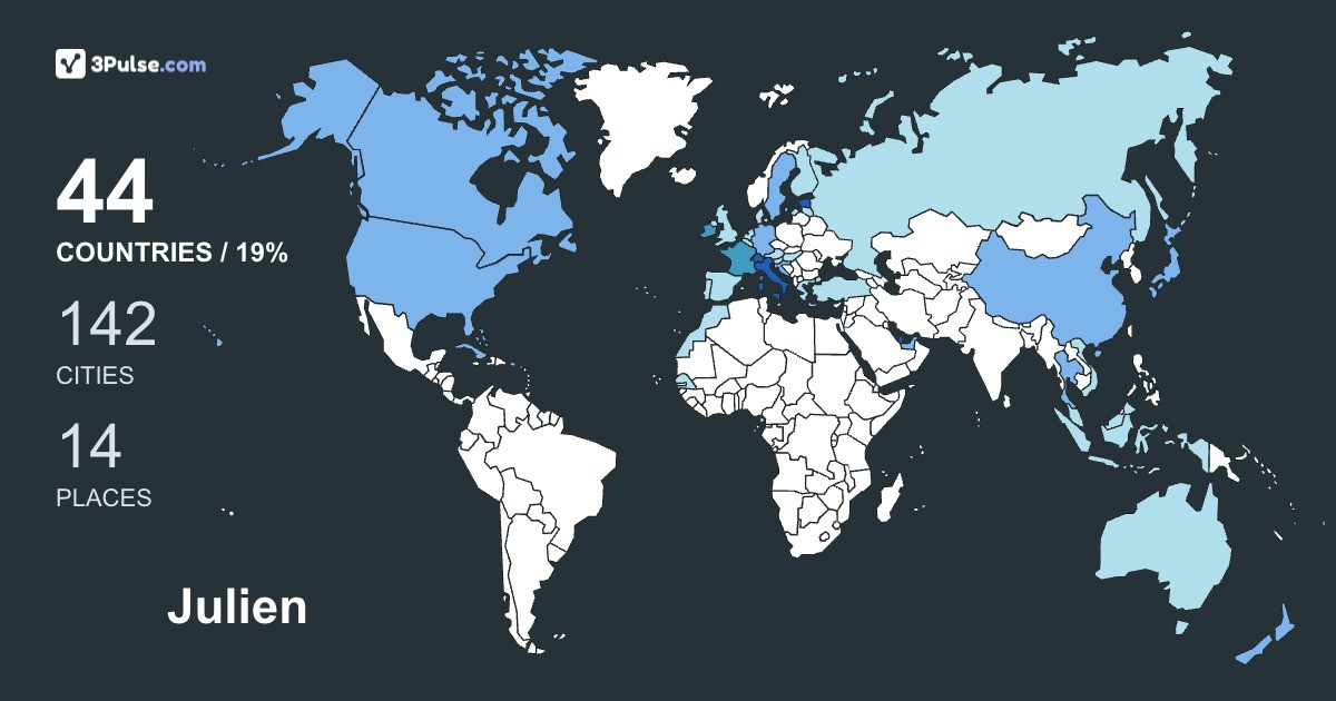 Изображение Карты путешествий Julien Berardi