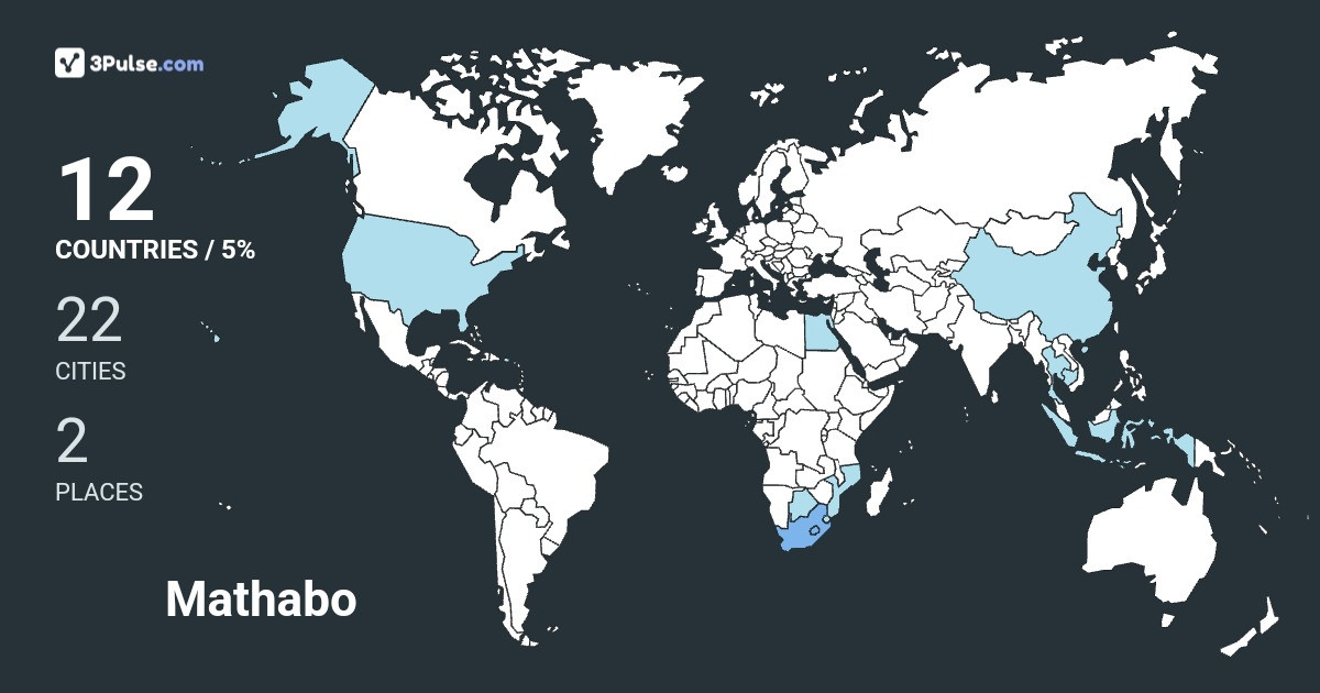 Mathabo Ellen's Travel Map Image
