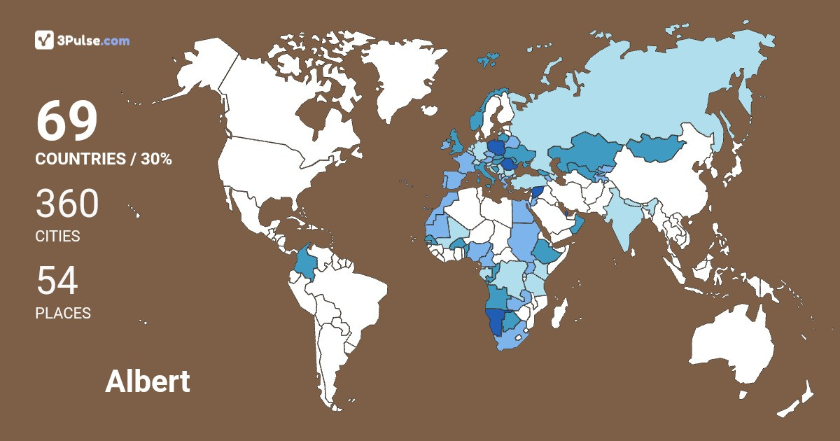 Albert Wjtowicz's Travel Map Image