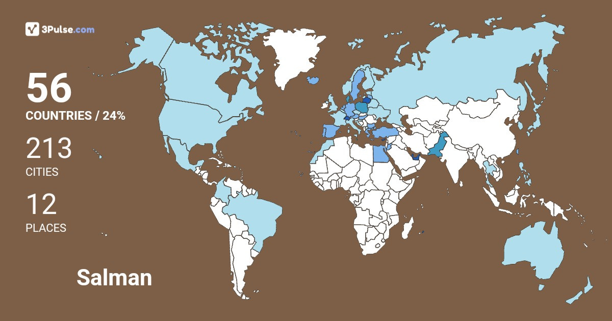 Salman Khan's Travel Map Image